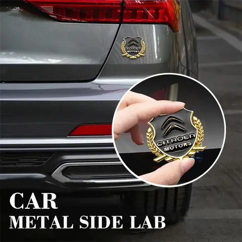 Adesivos de carro de fibra de carbono de metal estilo para citroen ds emblema c4 cactus c5 picasso c3 berlingo decalques de emblema de janela lateral automática