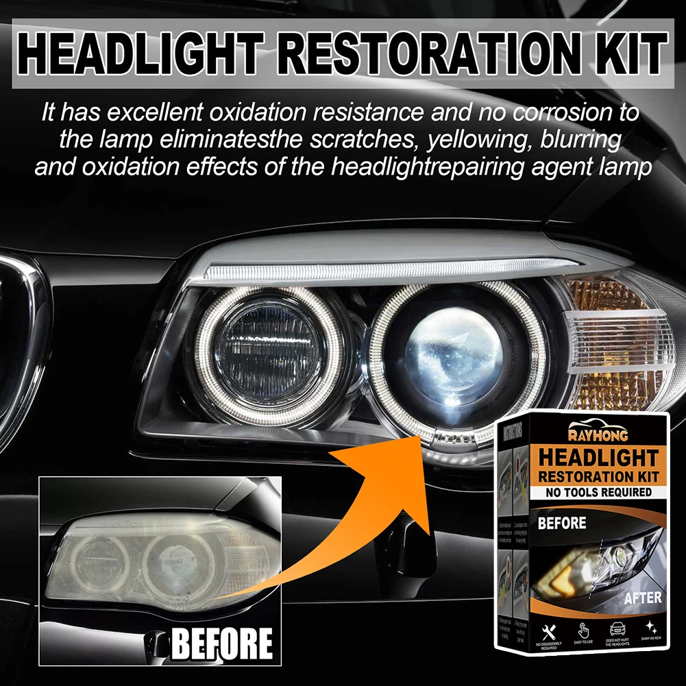 Headlight Restoration Polishing Kits Heavy Duty Headlight Restoration Kits Car Headlamp Scratch Repair Agents Car Care Supplies
Headlight Restoration Polishing Kits Heavy Duty Headlight Restoration Kits Car Headlamp Scratch Repair Agents Car Care Supplies