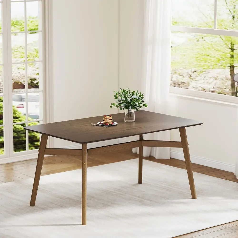 Brown 59 Large Rectangular Wooden Dining Table for 4-6 People, Suitable for Home or Restaurant Kitchen
Brown 59 Large Rectangular Wooden Dining Table for 4-6 People, Suitable for Home or Restaurant Kitchen