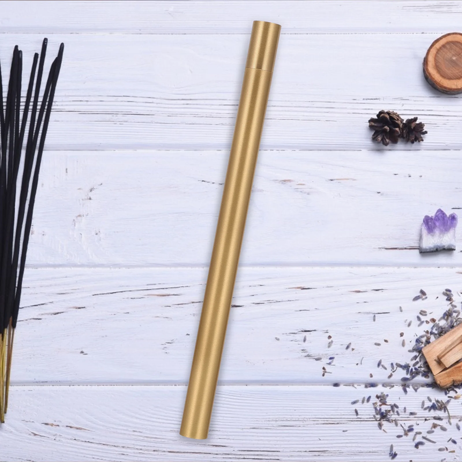 1pc Copper Stick Tube Portable Storage Holder For Aroma Sticks Fragrance Sample Container Incense Stick Holder Copper Tube
1pc Copper Stick Tube Portable Storage Holder For Aroma Sticks Fragrance Sample Container Incense Stick Holder Copper Tube