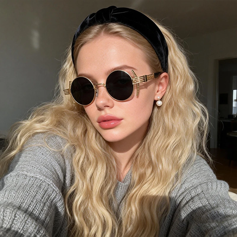 Trendy Round Steampunk Sunglasses For Men Women Retro Metal Accessory Gothic Sun Glasses Mirror Cool Punk Luxury Eyewear UV400
Trendy Round Steampunk Sunglasses For Men Women Retro Metal Accessory Gothic Sun Glasses Mirror Cool Punk Luxury Eyewear UV400