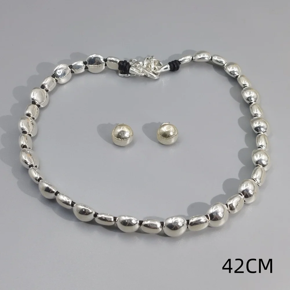 2026 Spring Daily Casual Style Gold Silver Irregular Beaded Earrings Necklace Jewelry Two Piece Set Creative Gift
2026 Spring Daily Casual Style Gold Silver Irregular Beaded Earrings Necklace Jewelry Two Piece Set Creative Gift