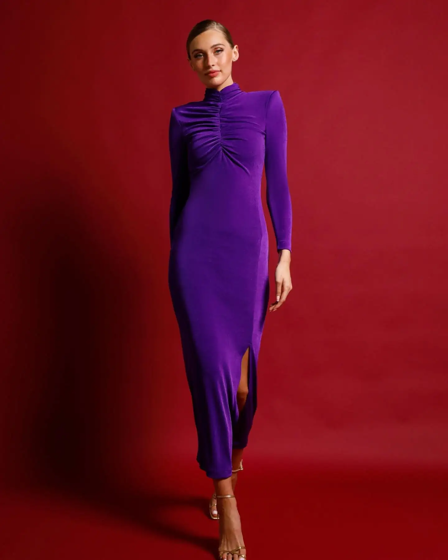customizedCustomized Graceful High Collar Long Sleeves Evening Dress Graceful Velvet Sheath Celebrity Gowns Classic Side Slit P
customizedCustomized Graceful High Collar Long Sleeves Evening Dress Graceful Velvet Sheath Celebrity Gowns Classic Side Slit P