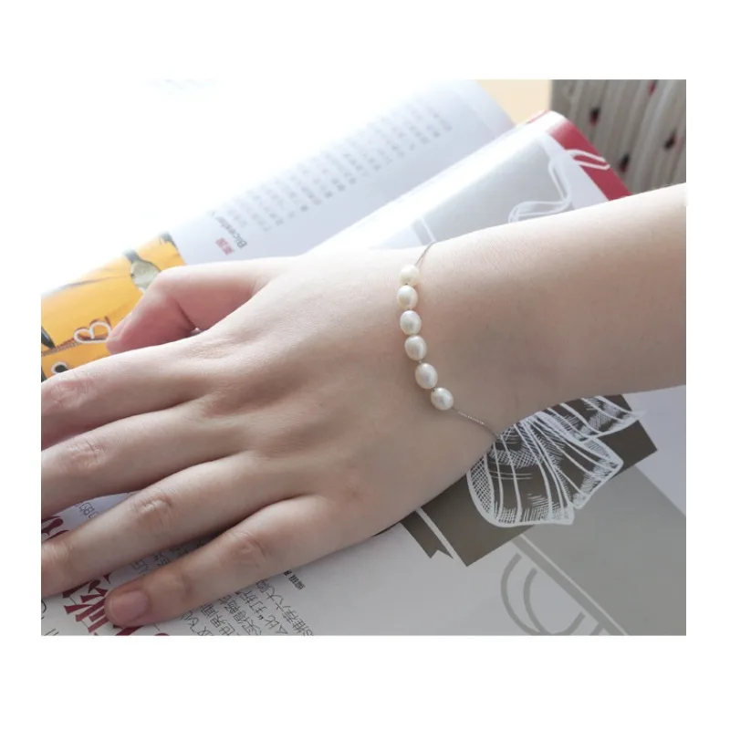 Origin Direct Supply Oval Rice-shaped Pearl Chain Stall Freshwater Pearl Bracelet Women
Origin Direct Supply Oval Rice-shaped Pearl Chain Stall Freshwater Pearl Bracelet Women