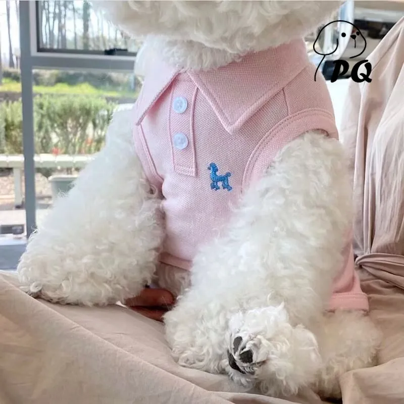 Весенне-летняя однотонная рубашка-поло для щенков, тонкая дышащая футболка, жилет для кошек, одежда для домашних животных, приятная для кожи и нежная
Весенне-летняя однотонная рубашка-поло для щенков, тонкая дышащая футболка, жилет для кошек, одежда для домашних животных, приятная для кожи и нежная