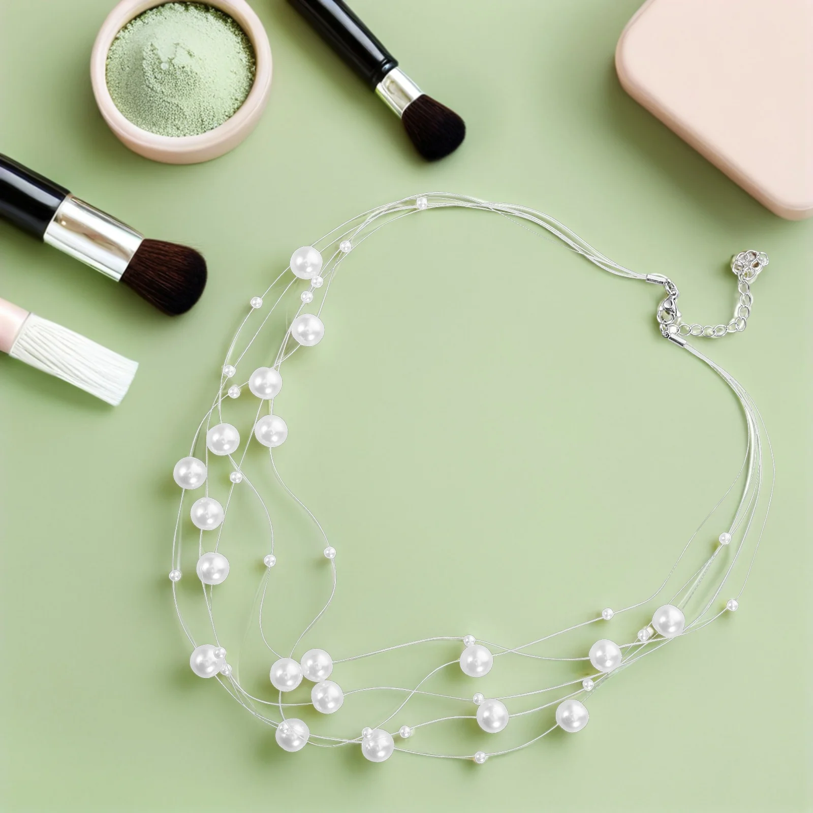 Three Layer Faux Pearl Necklace Vintage Beads Strand Wedding Bridal 1920s Bridesmaid Costume Jewelry Accessory
Three Layer Faux Pearl Necklace Vintage Beads Strand Wedding Bridal 1920s Bridesmaid Costume Jewelry Accessory