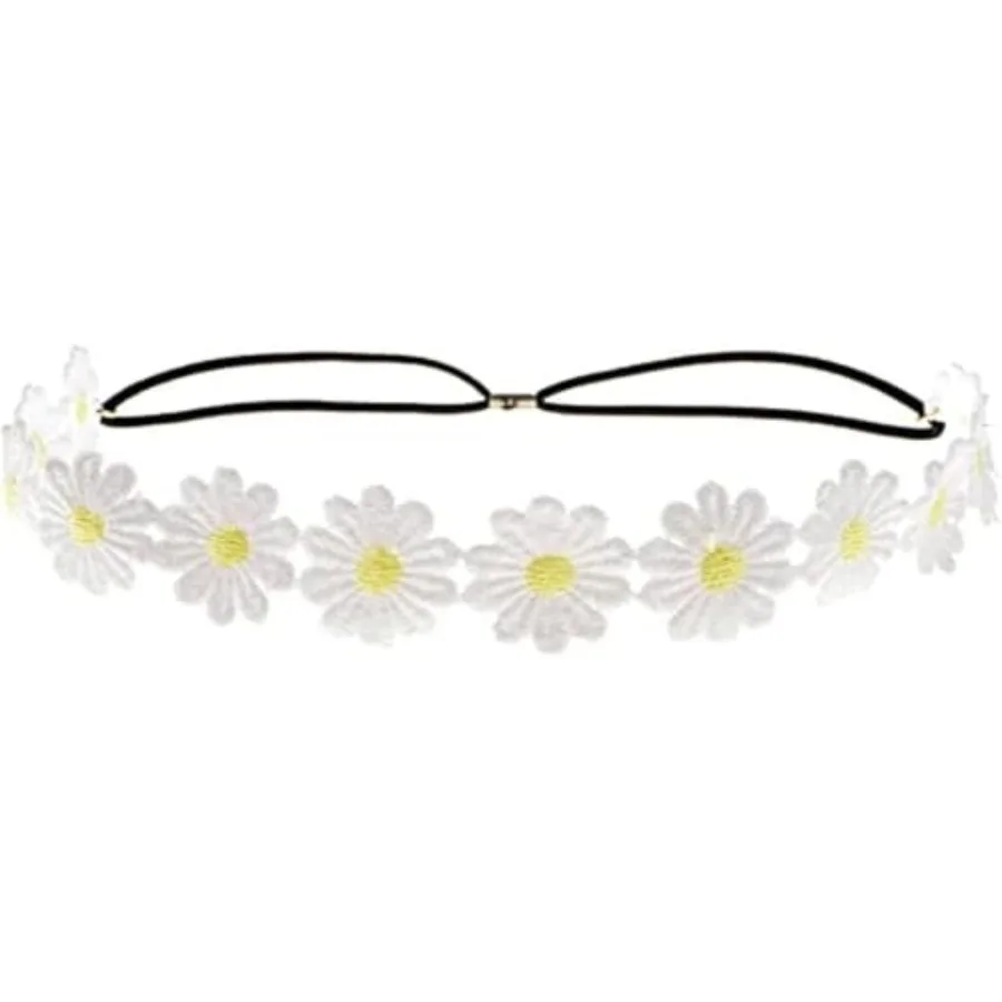 Daisy Flower Headband Sunflower Hippies Crown Hair Wreath Bohemian Floral Headpiece for Spring Tourism Wedding Festivals Party
Daisy Flower Headband Sunflower Hippies Crown Hair Wreath Bohemian Floral Headpiece for Spring Tourism Wedding Festivals Party