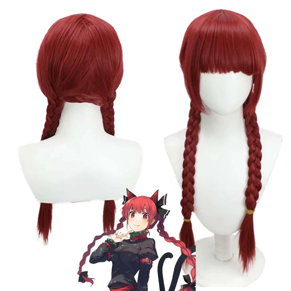 Women Costume Accessories Game Touhou Project Cosplay Kaenbyou Rin Red Braid Heat Resistant Hair Wig
Women Costume Accessories Game Touhou Project Cosplay Kaenbyou Rin Red Braid Heat Resistant Hair Wig