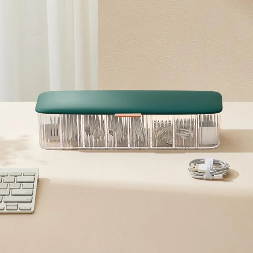 Cable Management Box Multi-Compartment Dustproof Cable Organizer Box Desktop Storage Holder for Cord Headphones Wire
Cable Management Box Multi-Compartment Dustproof Cable Organizer Box Desktop Storage Holder for Cord Headphones Wire