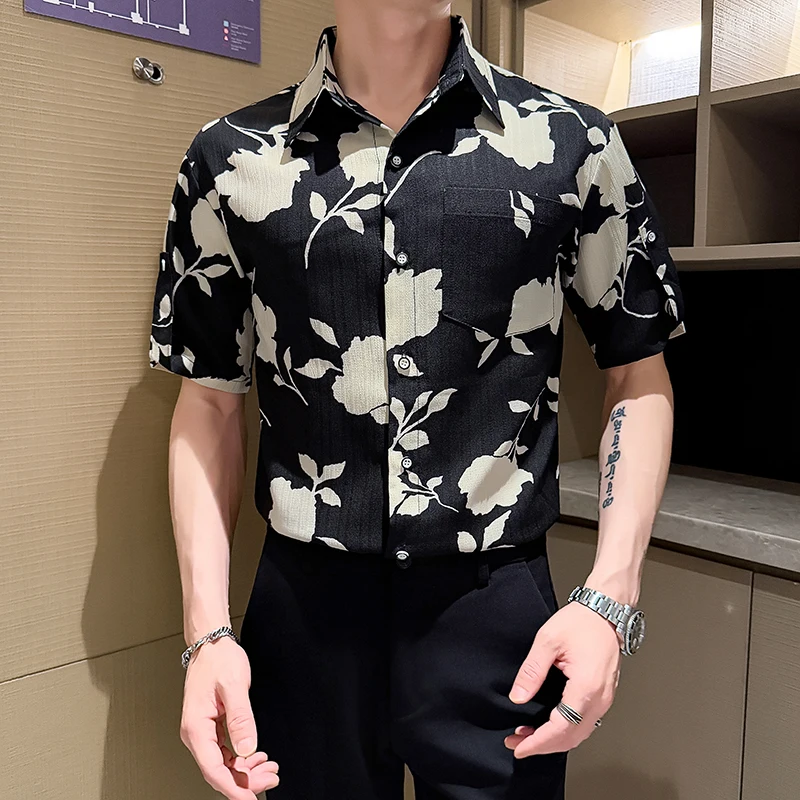 2026 Summer New Style Men's Fashion Casual British Style Short-Sleeved Floral Shirt
2026 Summer New Style Men's Fashion Casual British Style Short-Sleeved Floral Shirt