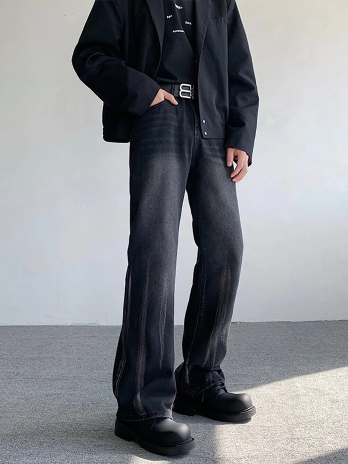 Trendy Men's Straight Leg Jeans High Street Vibe Waed adual Dyeing Spring Autumn Long Pants Casual Youthful Wear
Trendy Men's Straight Leg Jeans High Street Vibe Waed adual Dyeing Spring Autumn Long Pants Casual Youthful Wear