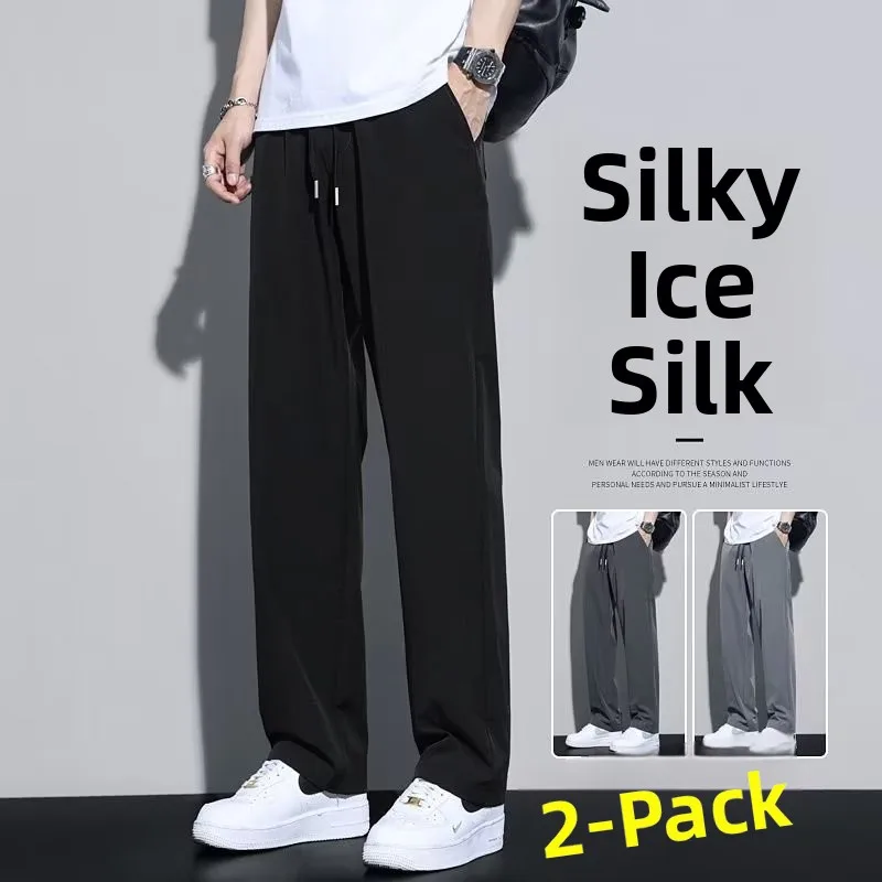 Ice Silk Men's Summer Sports Qui Dry Straight Leg Loose Drapey Wide Leg Casual Long Trousers Faionable Youth Active Sle
Ice Silk Men's Summer Sports Qui Dry Straight Leg Loose Drapey Wide Leg Casual Long Trousers Faionable Youth Active Sle