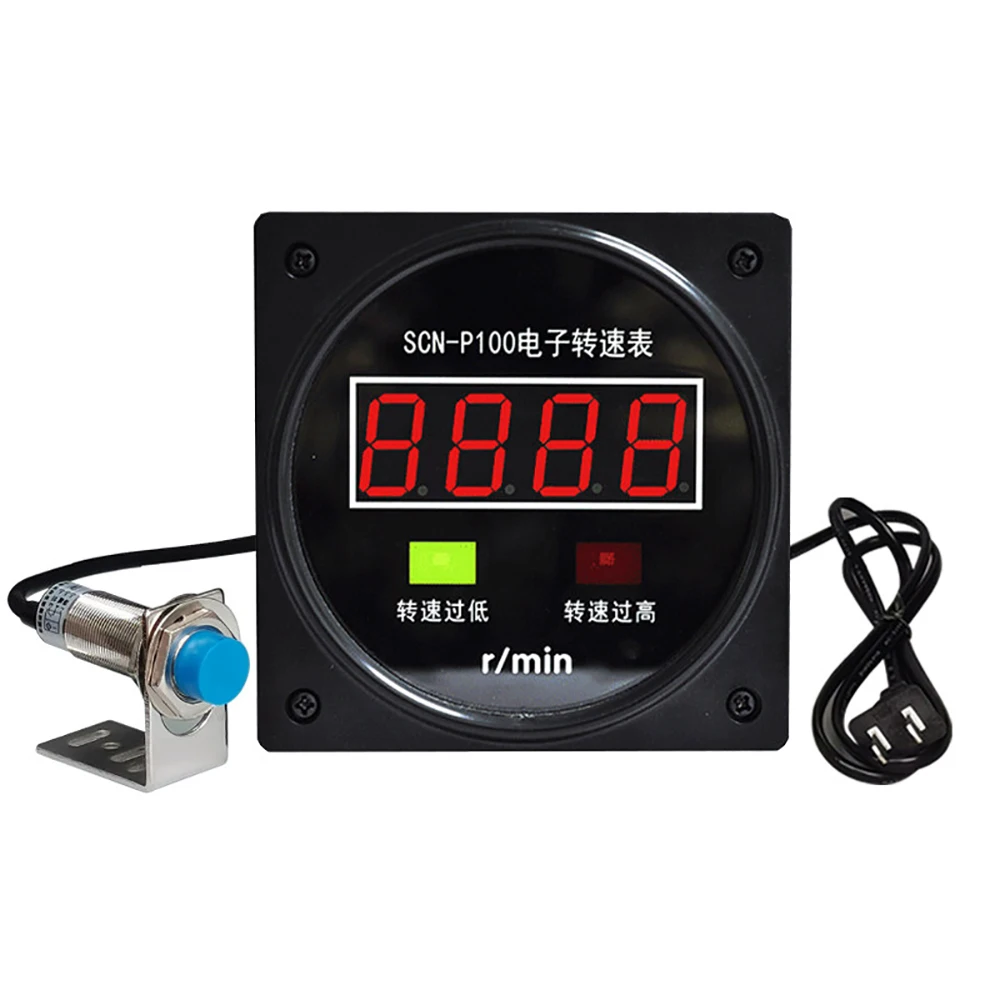 Hall Effect Engine Motor Speed Sensor Tachometer Display Controller Speed Alarm (12-24V)