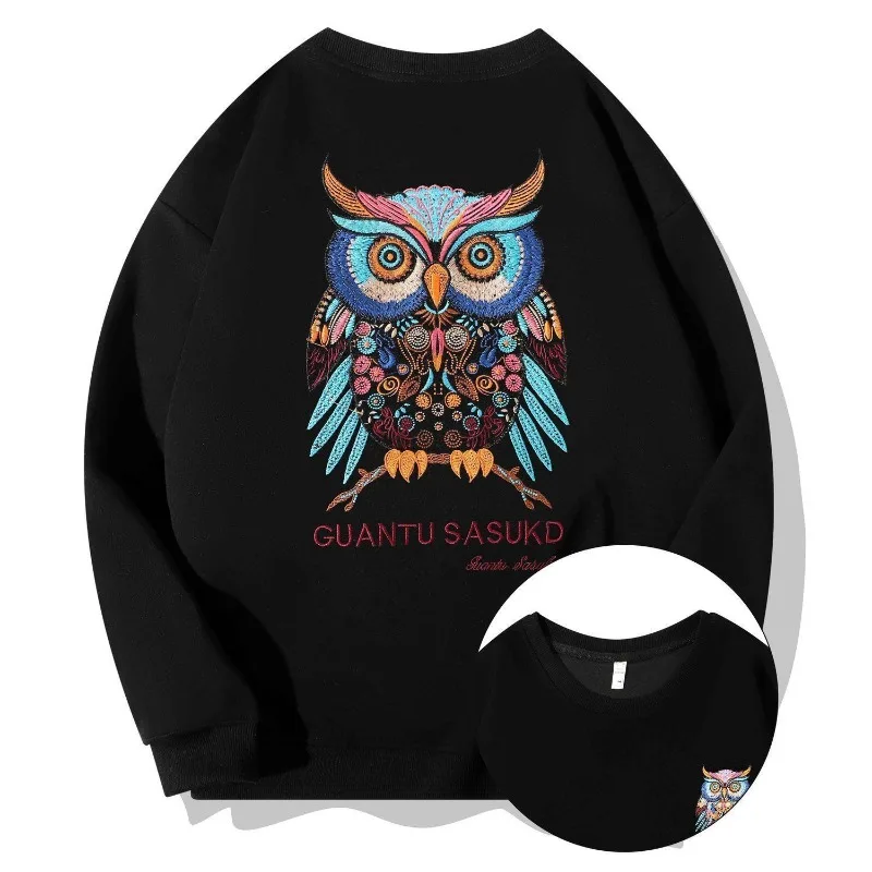 T-shirt for Men and Women 2024 Autumn Winter New Owl Embroidered Top Cotton Couple's Niche Hoodie Men Clothing T-shirts
T-shirt for Men and Women 2024 Autumn Winter New Owl Embroidered Top Cotton Couple's Niche Hoodie Men Clothing T-shirts