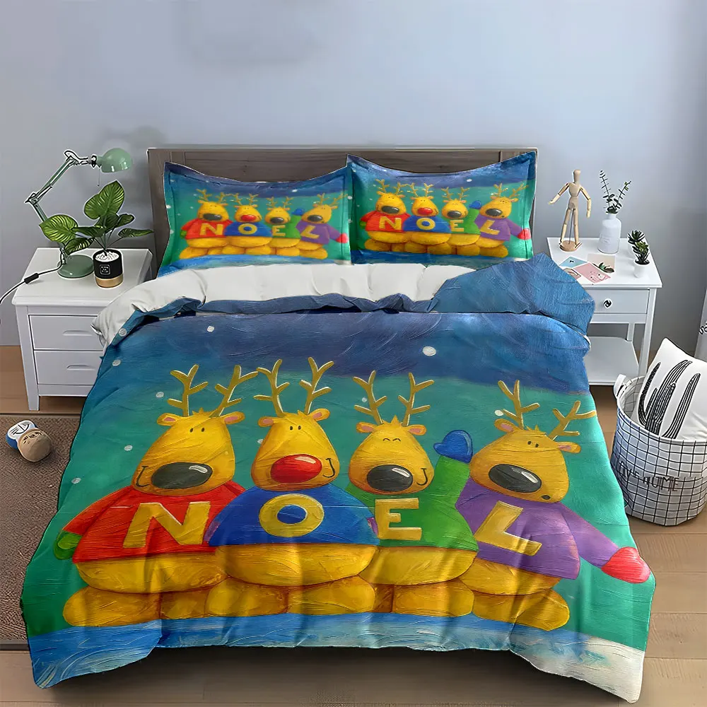 "Christmas Reindeer Decor Set" Soft Comfortable Duvet Cover Bedding Set Included 1*Duvet Cover & 2*Pillowcases, gift
"Christmas Reindeer Decor Set" Soft Comfortable Duvet Cover Bedding Set Included 1*Duvet Cover & 2*Pillowcases, gift