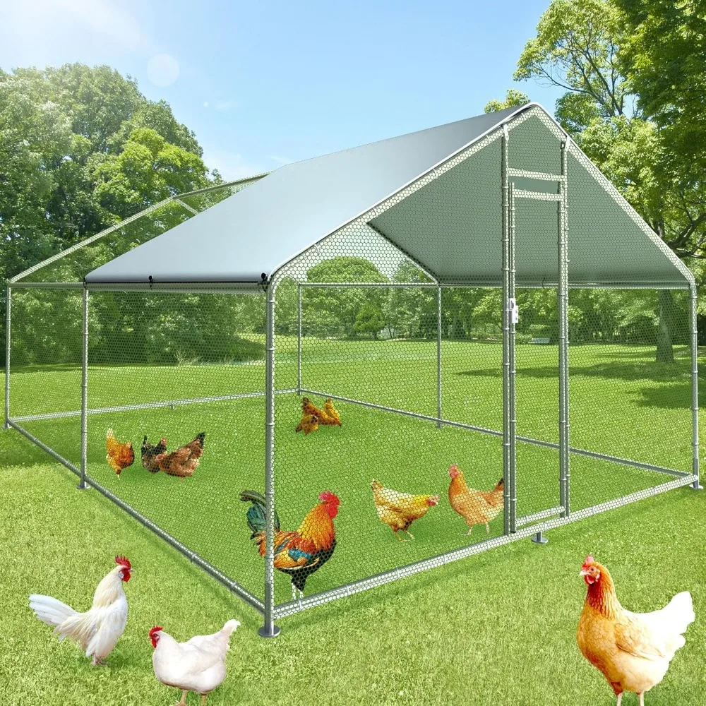 Large Metal Chicken Coop Run for 6/8/10 Chickens,Heavy Duty Walk-in Poultry Cage with Cover,Outdoor Hen Rabbit Chicken Run in wi
Large Metal Chicken Coop Run for 6/8/10 Chickens,Heavy Duty Walk-in Poultry Cage with Cover,Outdoor Hen Rabbit Chicken Run in wi