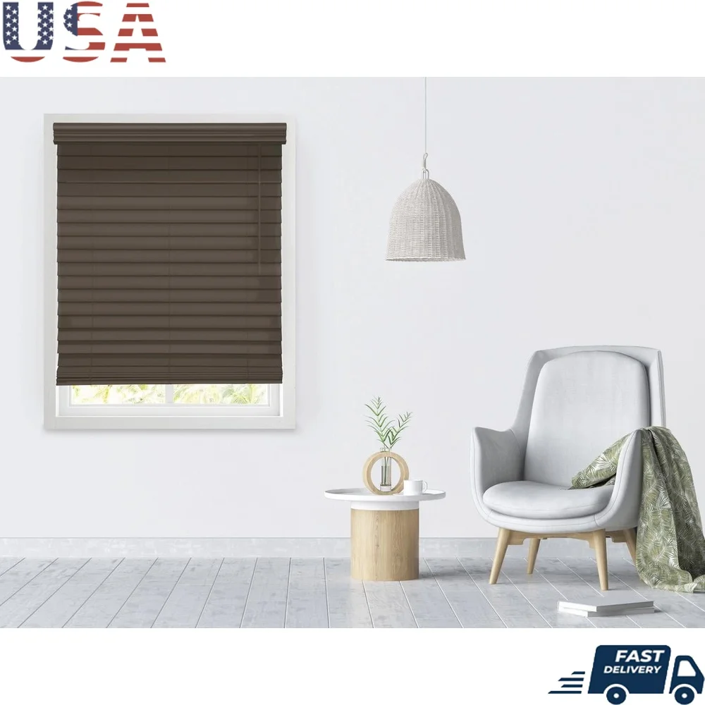 Cordless Faux Wood Blinds 25 Inch Slats Privacy Control Light Blocking Safety Design Ideal Inside Mounting
Cordless Faux Wood Blinds 25 Inch Slats Privacy Control Light Blocking Safety Design Ideal Inside Mounting