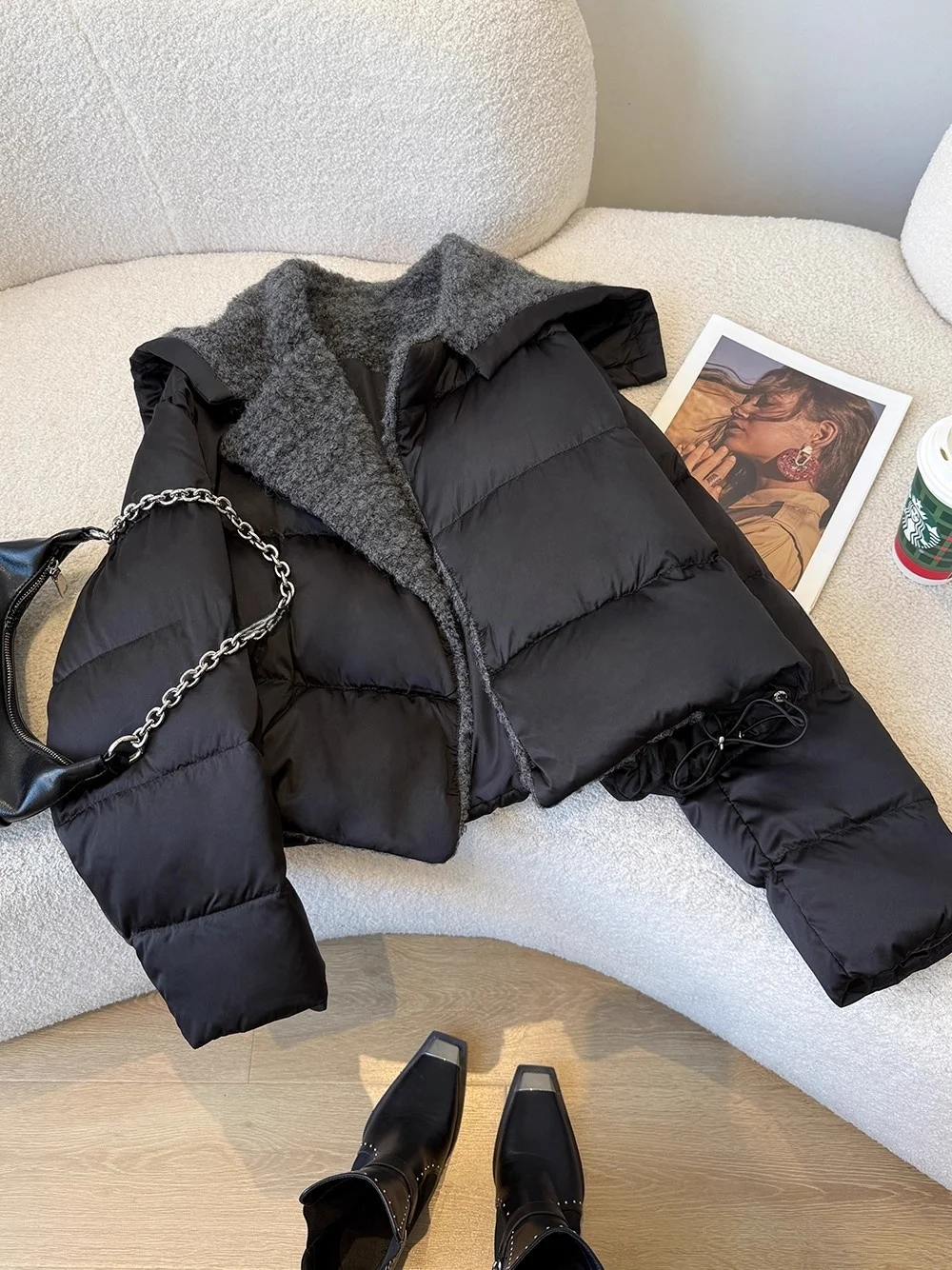 Sli ort Bla Cotton Jaet Women's Winter Coat Korean Design Slimming Ele Outerwear Large Size Faionable
Sli ort Bla Cotton Jaet Women's Winter Coat Korean Design Slimming Ele Outerwear Large Size Faionable