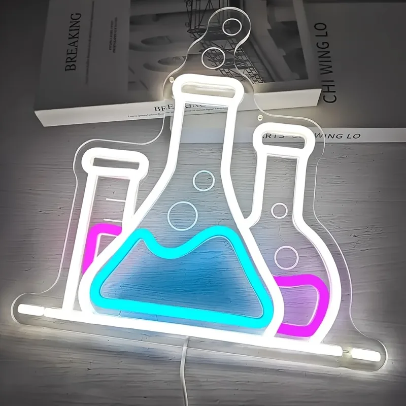 Декоративная неоновая вывеска настенная с USB-питанием и регулировкой яркости – Красочные световые LED-таблички в виде химических стаканов для классов и лабораторий, на научную тематику, с выключателем
Декоративная неоновая вывеска настенная с USB-питанием и регулировкой яркости – Красочные световые LED-таблички в виде химических стаканов для классов и лабораторий, на научную тематику, с выключателем