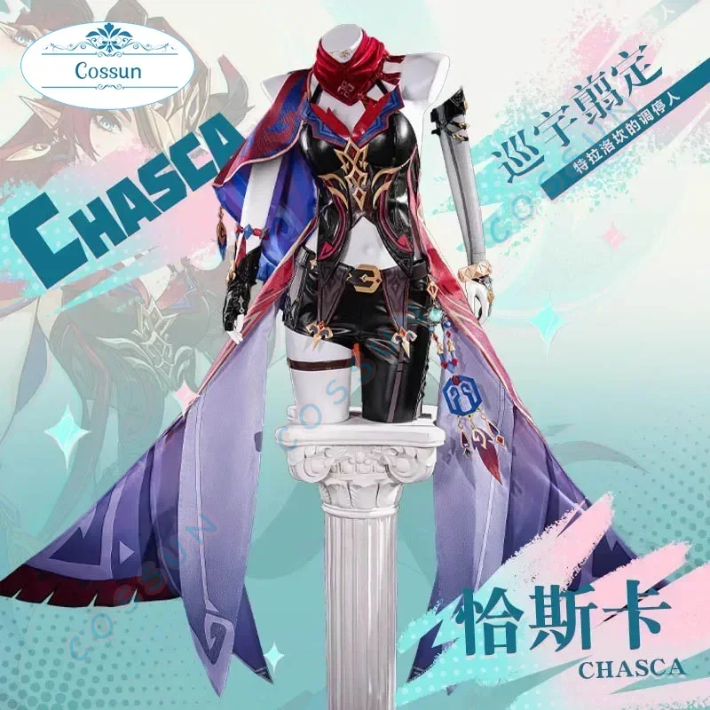 COSSUN Chasca Cosplay Costume Wig Dress Game Genshin Impact Uniform Dress Hat Stocking Prop Natlan Halloween Party for Women Sho
COSSUN Chasca Cosplay Costume Wig Dress Game Genshin Impact Uniform Dress Hat Stocking Prop Natlan Halloween Party for Women Sho