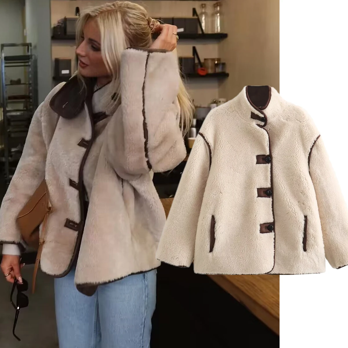 Maxdutti French Fashion Ladies Loose Coat Minimalist Faux Fur Button Coat Winter Jacket Women Tops
Maxdutti French Fashion Ladies Loose Coat Minimalist Faux Fur Button Coat Winter Jacket Women Tops