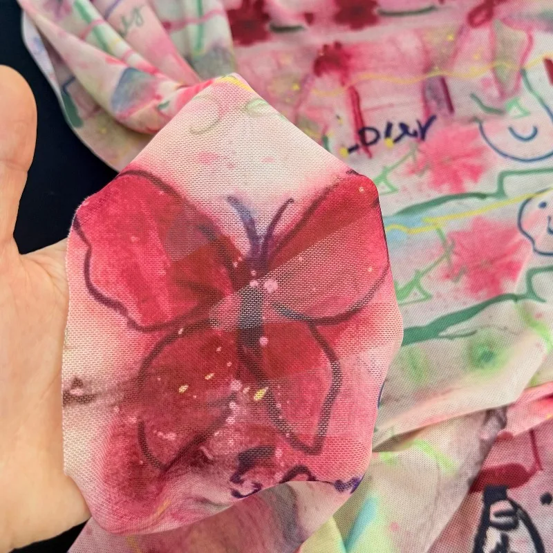 Spring Summer Mesh Light Thin Printed Fabric for Dress Cheongsam Clothing Design Cloth Diy By The Meter Sewing Material
Spring Summer Mesh Light Thin Printed Fabric for Dress Cheongsam Clothing Design Cloth Diy By The Meter Sewing Material