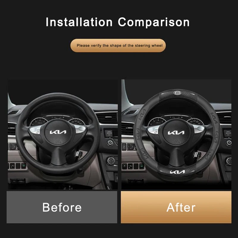Car Carbon Fiber Leather Steering Wheel Cover For Kia Rio Ceed Sportage EV9 Cerato Soul Sorento K2 K5 Flip Optima Picanto Stonic
Car Carbon Fiber Leather Steering Wheel Cover For Kia Rio Ceed Sportage EV9 Cerato Soul Sorento K2 K5 Flip Optima Picanto Stonic
