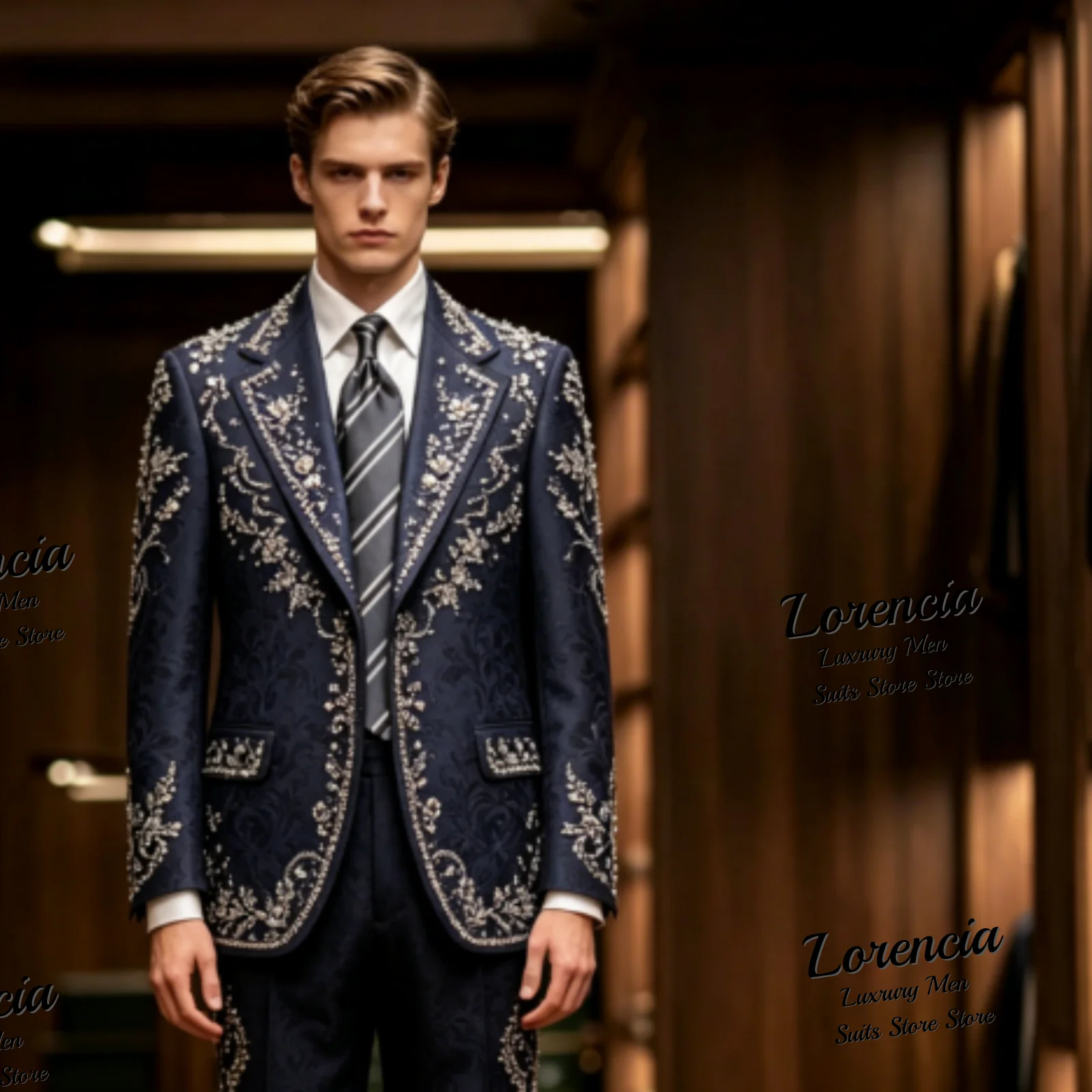 Customized Exquisite Jewelry Men suits For Wedding Groom Jacquard Sequin Male Prom Party Luxury Blazer 2 Pieces Set Tuxedos Slim
Customized Exquisite Jewelry Men suits For Wedding Groom Jacquard Sequin Male Prom Party Luxury Blazer 2 Pieces Set Tuxedos Slim