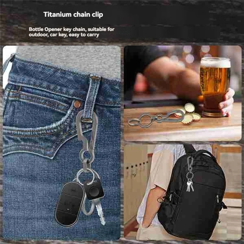 ABRB-Titanium EDC Keychain Clip With Bottle Opener, Quick Release Carabiner Key Ring Holder For Men
ABRB-Titanium EDC Keychain Clip With Bottle Opener, Quick Release Carabiner Key Ring Holder For Men