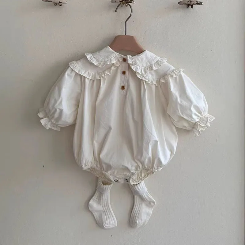 2026 Spring New Baby Girl Long Sleeve Bodysuit Cute Newborn Princess Lapel Jumpsuit For Girls Toddler Lace Collar Clothes 0-24M
2026 Spring New Baby Girl Long Sleeve Bodysuit Cute Newborn Princess Lapel Jumpsuit For Girls Toddler Lace Collar Clothes 0-24M