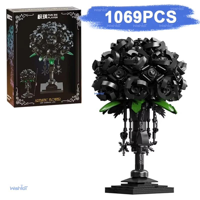 Black Eternal Flower Bouquet Romantic Rose JQ1117 1069PCS Building Block Brick Set Home Decor Educational Adult Gift
Black Eternal Flower Bouquet Romantic Rose JQ1117 1069PCS Building Block Brick Set Home Decor Educational Adult Gift