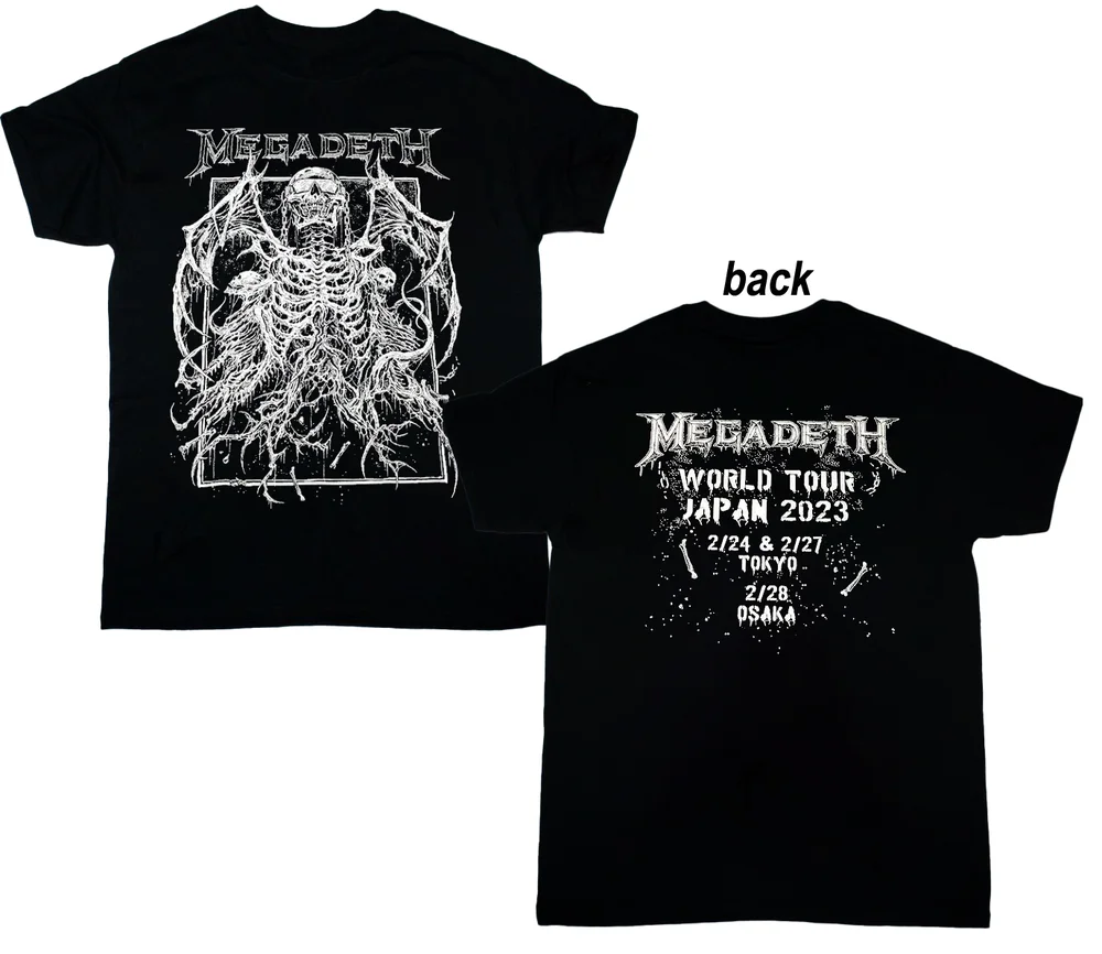 Black Double Sided Print Mens Short Sleeve T Shirts Megadeths Metal Band Bat Vics Japan Tours Graphic Casual Tops
Black Double Sided Print Mens Short Sleeve T Shirts Megadeths Metal Band Bat Vics Japan Tours Graphic Casual Tops