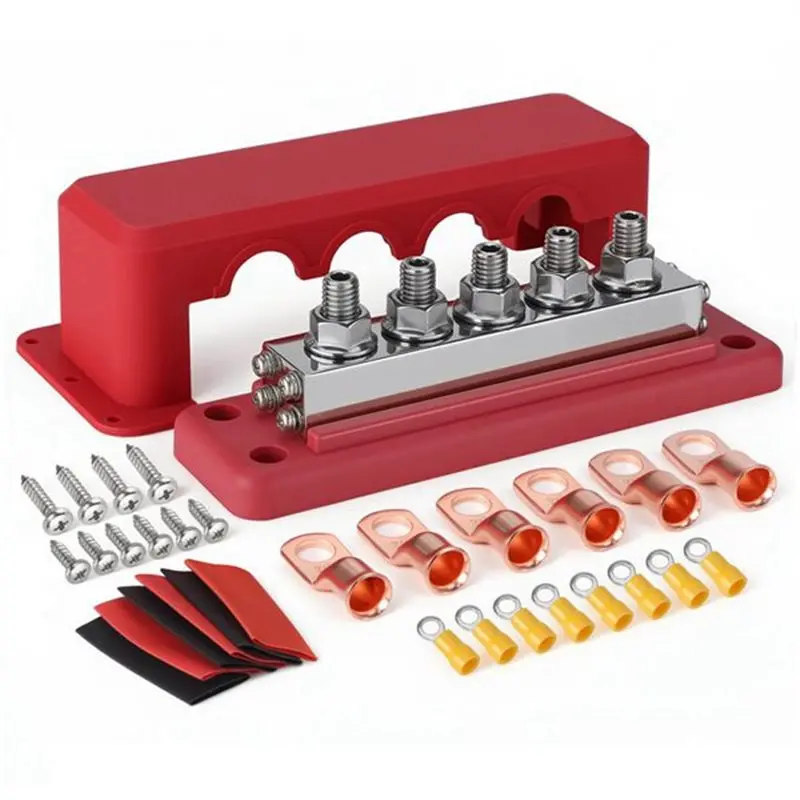 For Boat For Car RV 600A Bus Bar Terminal Power Distribution Block M10 Studs DC Positive Negative Terminal Block
For Boat For Car RV 600A Bus Bar Terminal Power Distribution Block M10 Studs DC Positive Negative Terminal Block