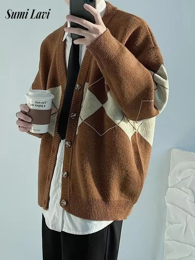 Stylish Pattern Crochet Knit Cardigan Tops Men Fall Vintage Button-up V Neck Sweatercoats Winter Mens New Casual Knitted Jacket
Stylish Pattern Crochet Knit Cardigan Tops Men Fall Vintage Button-up V Neck Sweatercoats Winter Mens New Casual Knitted Jacket