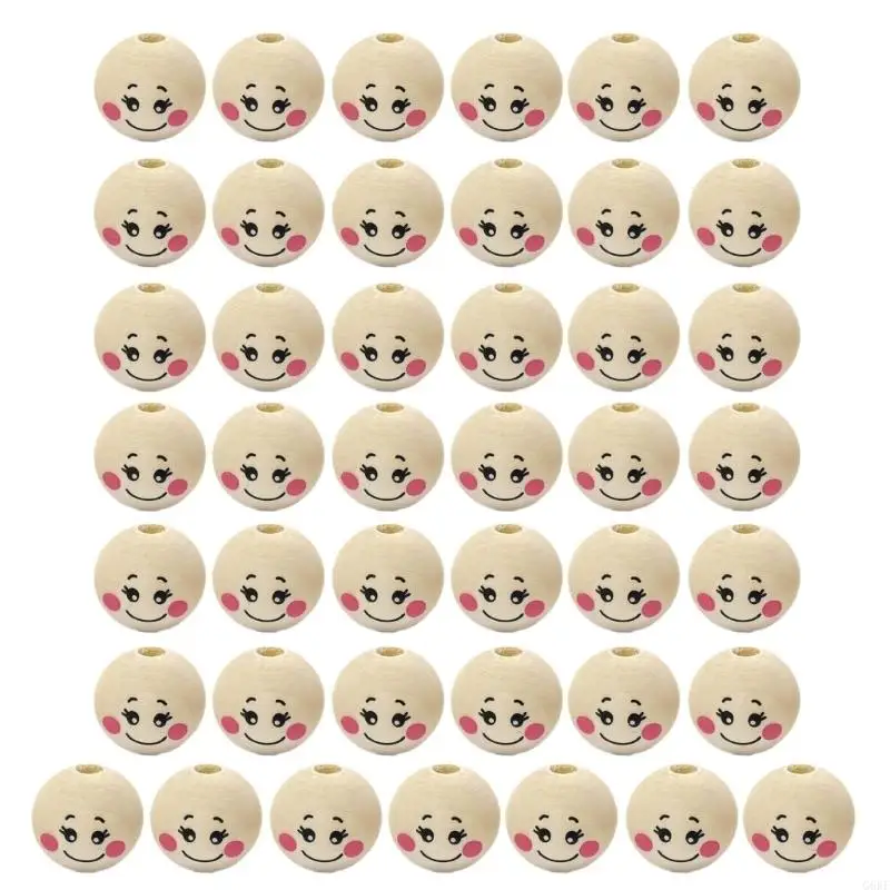 652F 50Pcs Smiles Beads Natural Beads for Crafting Wooden Faced Beads, Wooden Balls with Hole for DIY Decor Craft
652F 50Pcs Smiles Beads Natural Beads for Crafting Wooden Faced Beads, Wooden Balls with Hole for DIY Decor Craft