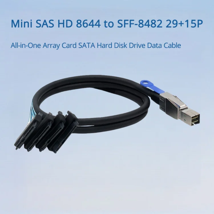 Mini SAS HD 8644 к SFF-8482 29 + 15P Интегрированный, карта массива SATA Кабель для передачи данных на жесткий диск Дополнительно 0,5 м 1 м 2 м 3 м
Mini SAS HD 8644 к SFF-8482 29 + 15P Интегрированный, карта массива SATA Кабель для передачи данных на жесткий диск Дополнительно 0,5 м 1 м 2 м 3 м