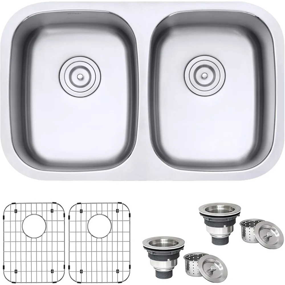 Kitchen Sink, 13 Inches Long X 16 Inches Wide X 1 Inch High, 50/50 Double Bowl Size 16 Stainless Steel Household Kitchen Sink
Kitchen Sink, 13 Inches Long X 16 Inches Wide X 1 Inch High, 50/50 Double Bowl Size 16 Stainless Steel Household Kitchen Sink