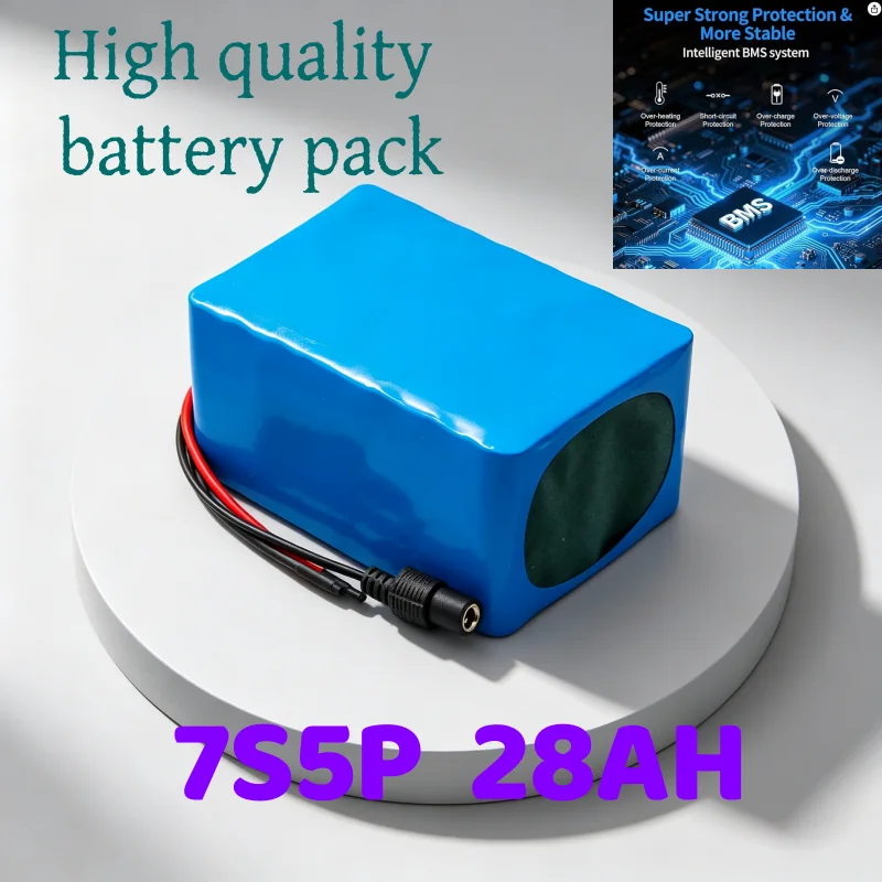 High Capacity 24V 28Ah Li-ion Battery Pack for Mobility Scooter Wheelchair, 29.4V 7S5P , Rechargeable Power for Bag Device
High Capacity 24V 28Ah Li-ion Battery Pack for Mobility Scooter Wheelchair, 29.4V 7S5P , Rechargeable Power for Bag Device