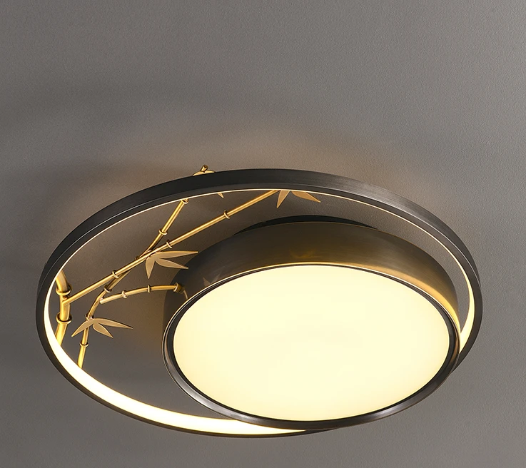 Full copper ceiling lamp, living room bedroom ginkgo bamboo leaf Chinese style model room zen ceiling light
Full copper ceiling lamp, living room bedroom ginkgo bamboo leaf Chinese style model room zen ceiling light