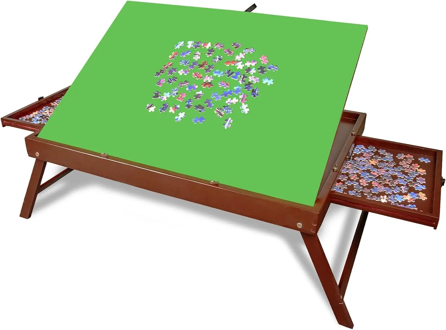 Solid Wood Puzzle Table with 3-Tilt Adjustable Desktop & Foldable Legs, Portable Jigsaw Puzzle Board with Drawers, Non-Slip Felt
Solid Wood Puzzle Table with 3-Tilt Adjustable Desktop & Foldable Legs, Portable Jigsaw Puzzle Board with Drawers, Non-Slip Felt