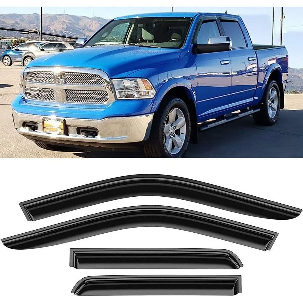 Для Dodge Ram 1500 2500 3500 Crew Cab 2009-2018: Дефлекторы окон (ветровики) от солнца и дождя
Для Dodge Ram 1500 2500 3500 Crew Cab 2009-2018: Дефлекторы окон (ветровики) от солнца и дождя