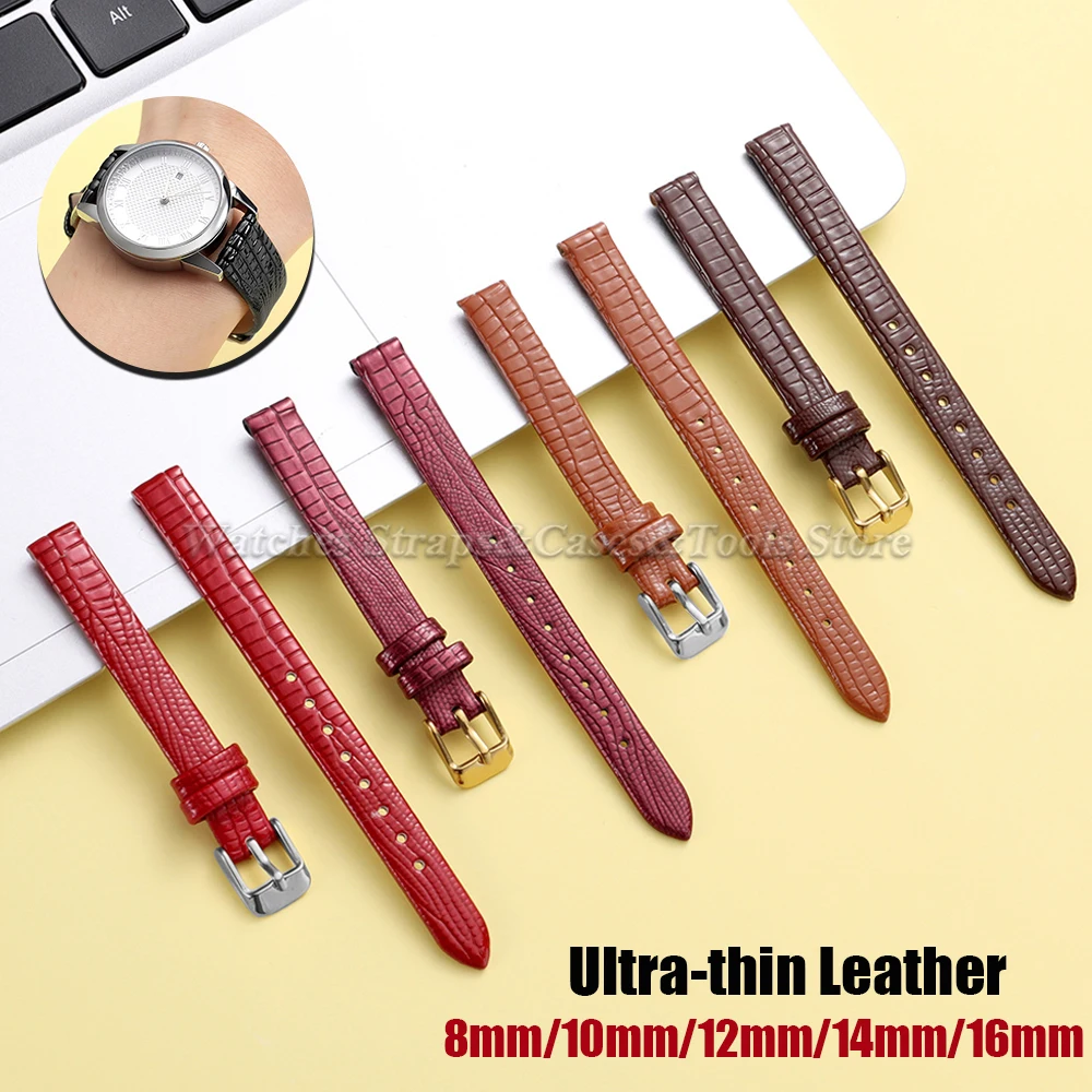 8mm 10mm 12mm 14mm 16mm Slim Lizard Patterned Leather Watch Strap for Women Watch Band Ultra-thin Replace Universal Wristbands
8mm 10mm 12mm 14mm 16mm Slim Lizard Patterned Leather Watch Strap for Women Watch Band Ultra-thin Replace Universal Wristbands