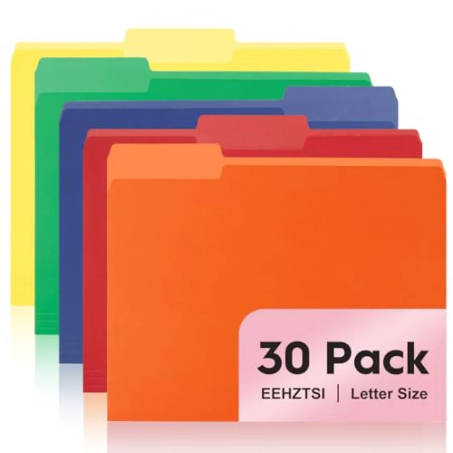 Color File Folders, 1/3 Cut Tab, Assorted 5 Colors Letter Size Manilla Folder for School/Office/Classroom
Color File Folders, 1/3 Cut Tab, Assorted 5 Colors Letter Size Manilla Folder for School/Office/Classroom