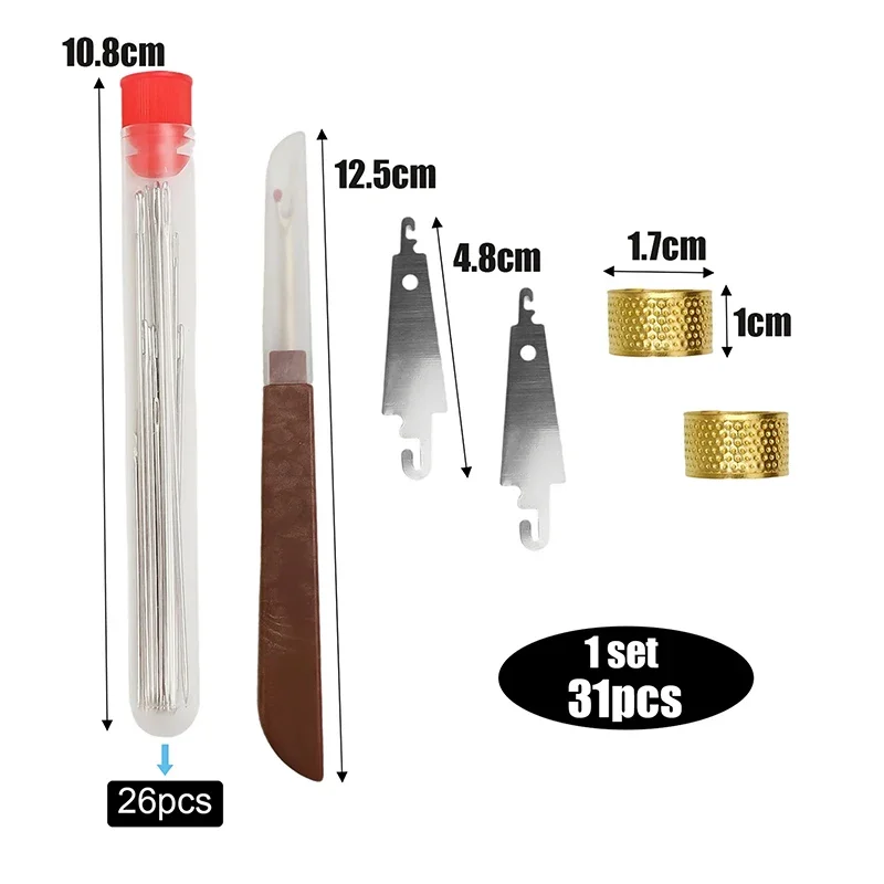 31/34/36-Piece Sewing Needle & Thread Set With Large-Nose Steel Needle For Quilts Household Clothes Sewing
31/34/36-Piece Sewing Needle & Thread Set With Large-Nose Steel Needle For Quilts Household Clothes Sewing