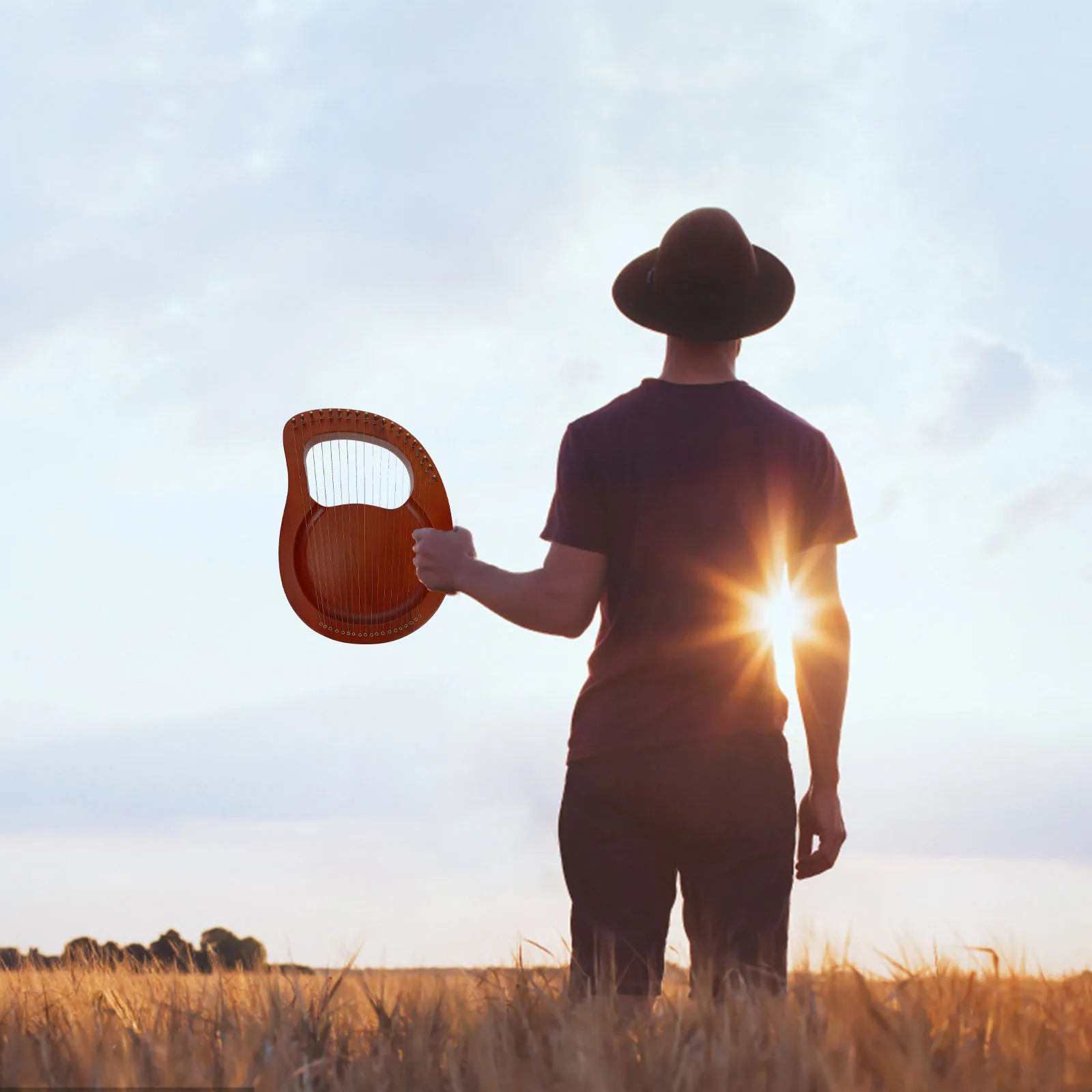 1Set Portable Lyre Harp 19 String Wood Body Small Lightweight Handheld Musical Instrument with Extra Picks for Beginners
1Set Portable Lyre Harp 19 String Wood Body Small Lightweight Handheld Musical Instrument with Extra Picks for Beginners