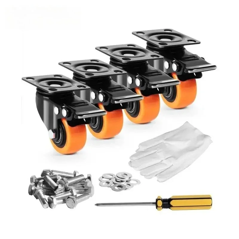 Swivel Plate Casters Set of 4 with Security Dual Locking PVC Caster Wheels for Cart Furniture Workbench
Swivel Plate Casters Set of 4 with Security Dual Locking PVC Caster Wheels for Cart Furniture Workbench