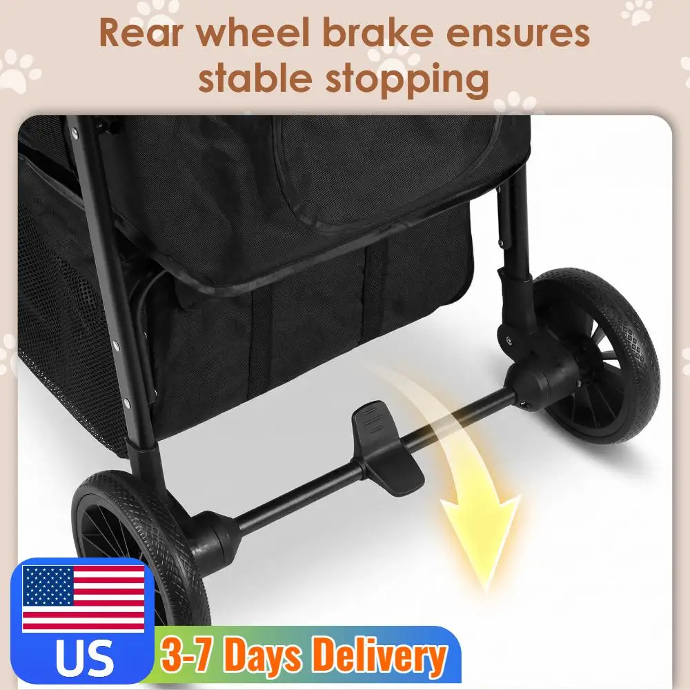 Коляска для собак среднего размера (черная)
Коляска для собак среднего размера (черная)