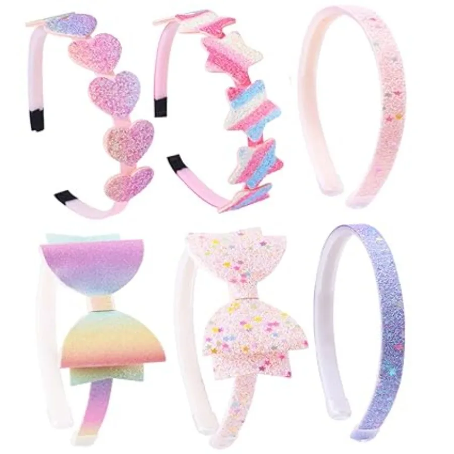 6 Pack Girls Headbands Glitter Kids Hair Accessories Bow/Heart/Star Shaped Sweet Hairband For Toddler/Girls/Teens, Set-B
6 Pack Girls Headbands Glitter Kids Hair Accessories Bow/Heart/Star Shaped Sweet Hairband For Toddler/Girls/Teens, Set-B