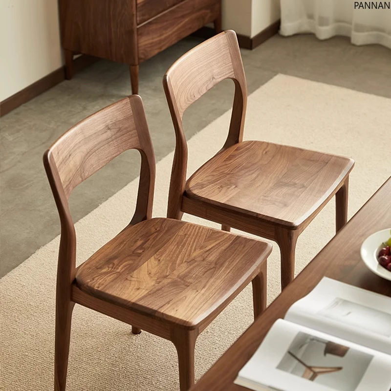 Black Walnut Dining Chair Modern Simple Solid Wood Chair Back Chair Stool No Armrests
Black Walnut Dining Chair Modern Simple Solid Wood Chair Back Chair Stool No Armrests