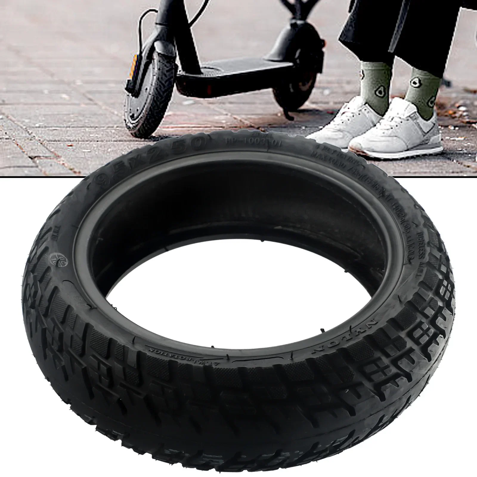 1pc Electric Scooter Tire Rubber Tire 9.5 Inch Tubeless Off-Road Tyre For NIU KQI3 Electric Scooter 9.5x2.50 Cycling Part
1pc Electric Scooter Tire Rubber Tire 9.5 Inch Tubeless Off-Road Tyre For NIU KQI3 Electric Scooter 9.5x2.50 Cycling Part